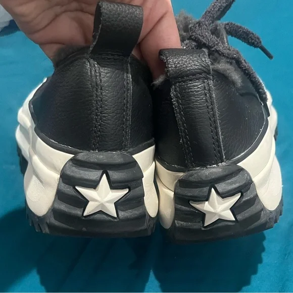 Converse Run Star Hike Low Cozy Club Almost Black Shoes Size mens